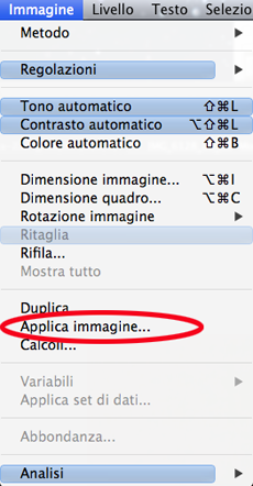 applica immagine photoshop